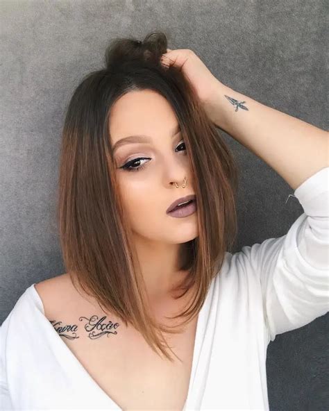 corte chanel de bico para rosto redondo